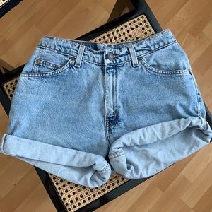 "vintage" Levi's blue jean shorts